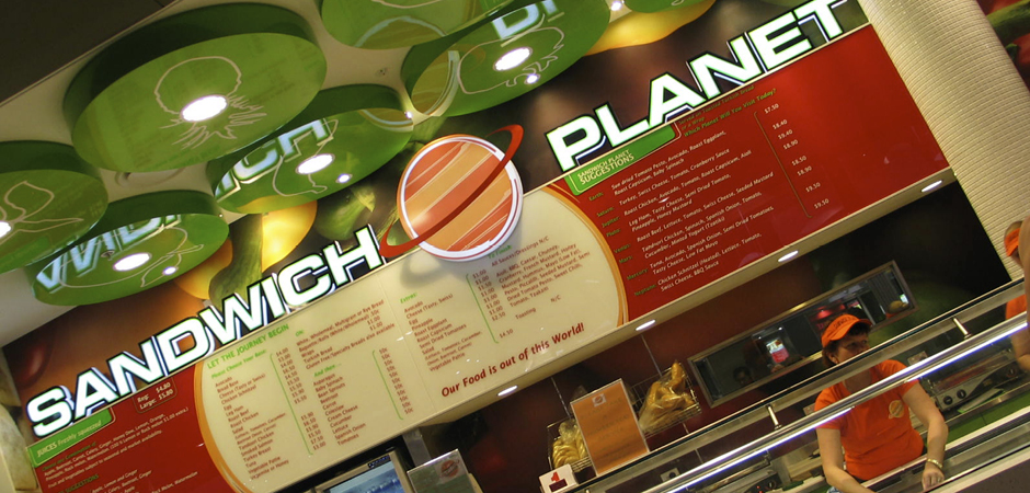 Sandwich Planet | Robina Town Centre | Cuschieri Design | Retail shop interior designers